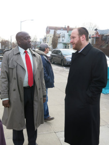 City Councilman Greenfield meets with Brooklyn DOT Commissioner Keith Bray to discuss safety concerns on 21st Avenue.