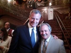 Mayor Bill Deblaso with Brooklyn Chamber of Commerce Vice President Rick Russo at last night's Kings County Democrats Dinner   