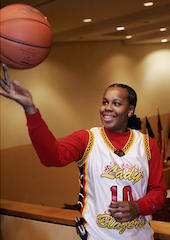Brooklynite Epiphany Prince when she played for Mary Bergtraum High School.
