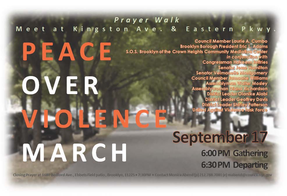Peace Over Violence flyer