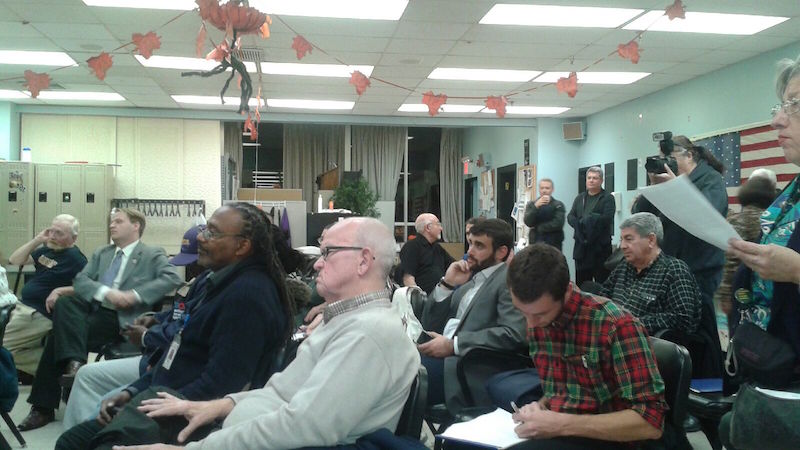 The Bay Ridge Community Council Crowd listen intently to the debate.