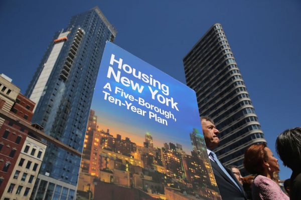 Bill De Blasio Makes Announcement On New Plan For Affordable Housing