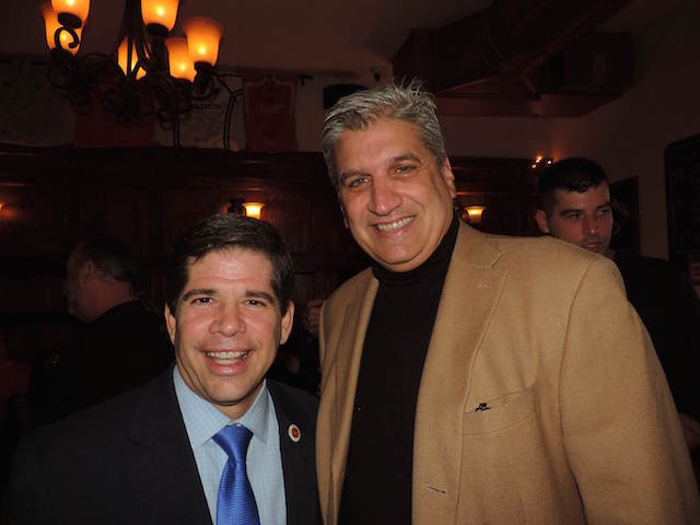 From left, City COuncilman Vincent Gentile and former City Councilman Domenic Recchia 