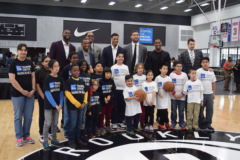 Brooklyn Nets players and local kids. Both will having access to the player's new training facility in Sunset Park.