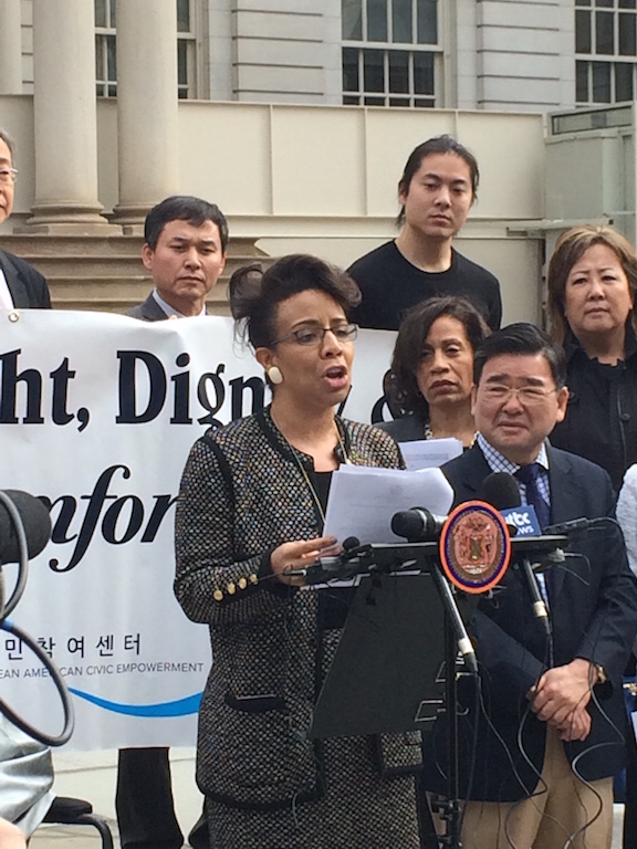 City Council Member Laurie Cumbo talks about the plight of comfort women.