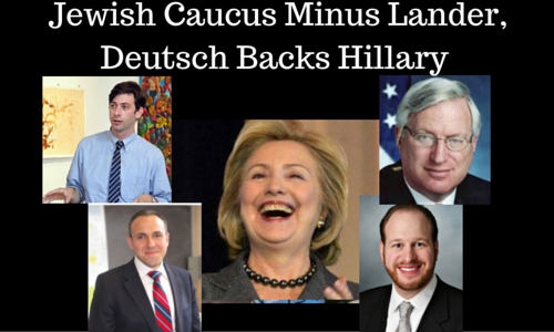 City Council Jewish Caucus Backs Hillary Minus Lander, Deutsch