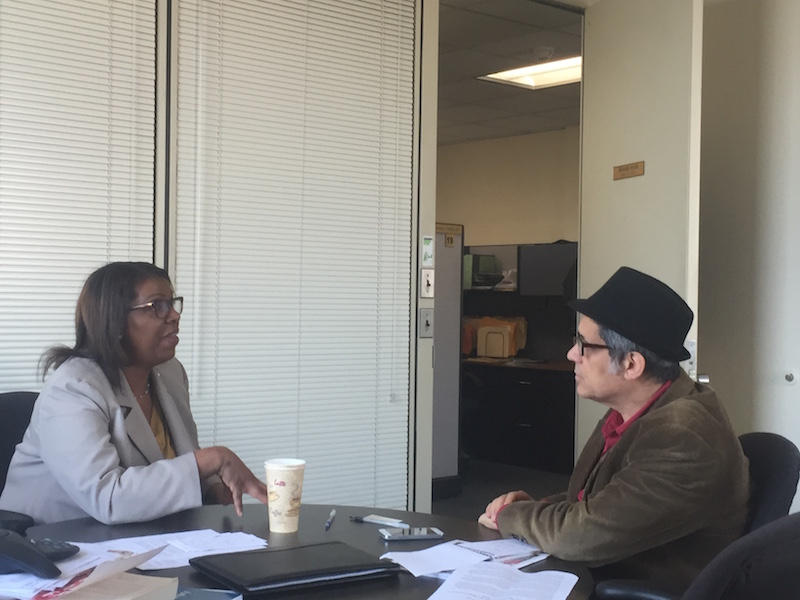 Public Advocate Letitia James, left, and KCP Publisher/Editor Stephen Witt during this week's interview. Photo by Ibrahim Khan 