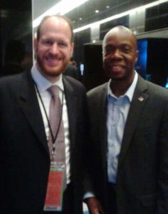 City Councilman David Greenfield with Henry Butler