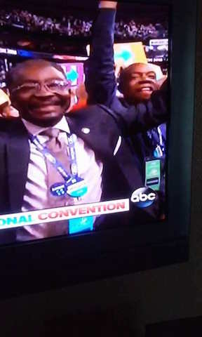 VIDA President Henry Bulter and East Flatbush Assemblyman Nick Perry make national TV at the convention.