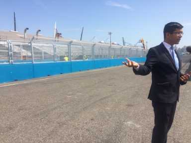 City Council Member Crlos Menchaca at the ePrix race track in Red Hook2