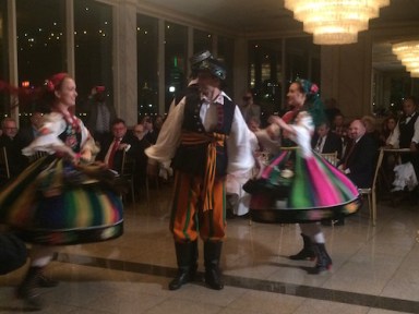 Polish Folk dance performing a traditional Polish dance at the Polish & Slavic 45th Anniversary Gala