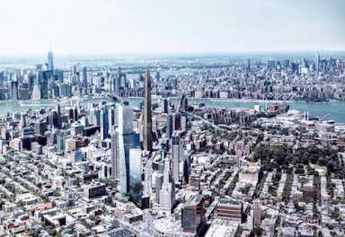Aerial Looking NW down Flatbush Avenue