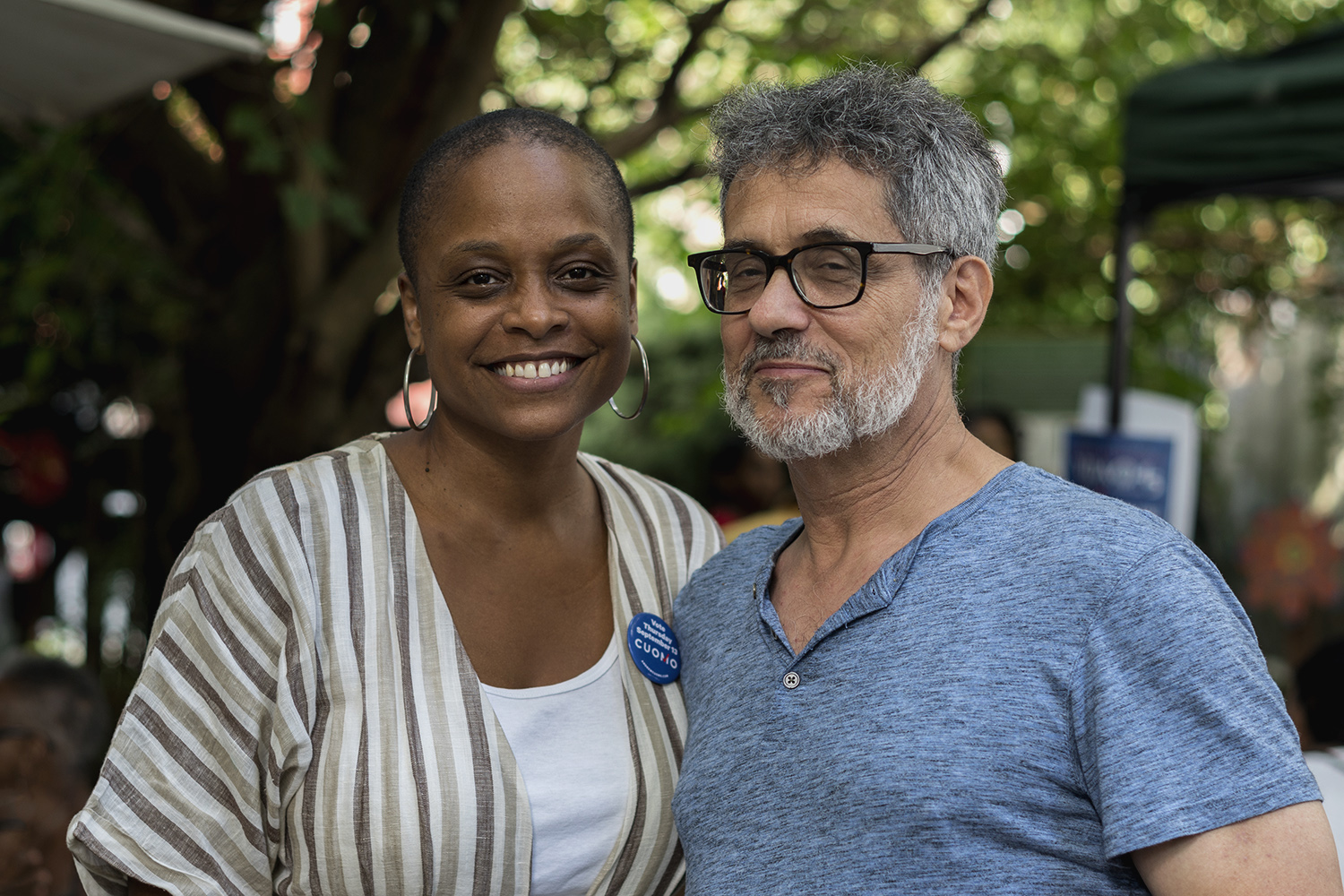 Assemblywoman Tremaine Wright (Left) and Stephen Witt of Kings County Politics (RIght)