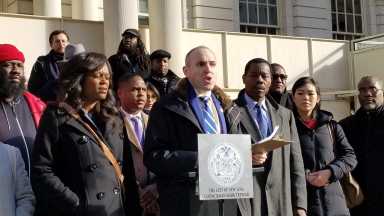 Treyger alongside Assemblywoman Rodneyse Bichotte and City Councilman Mathieu Eugene (2)