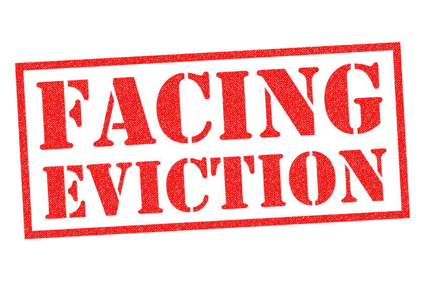FACING EVICTION Rubber Stamp