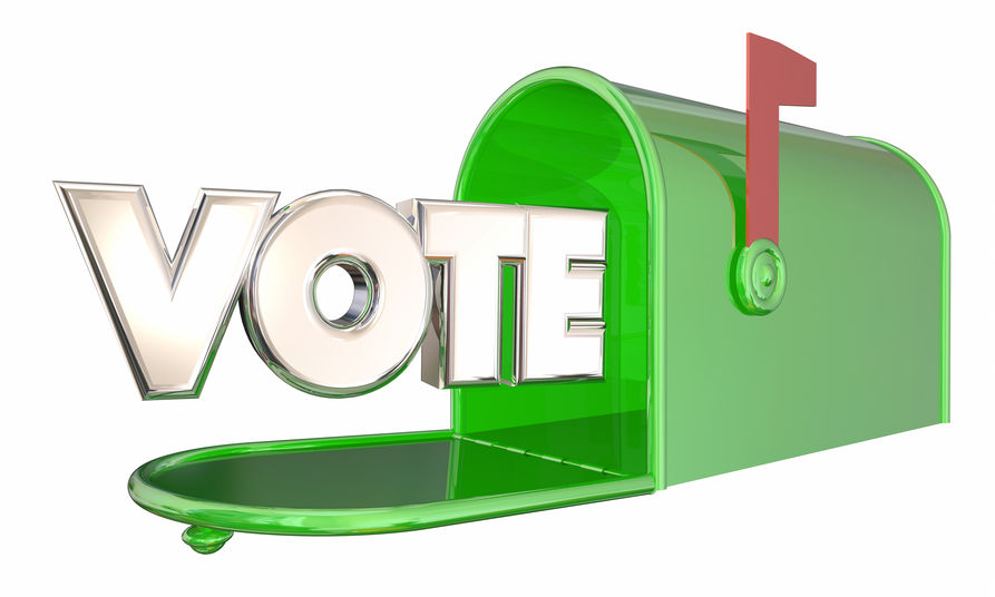 Vote Absentee Ballot Election Word Mailbox 3d Illustration