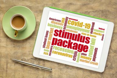 stimulus package during coronavirus pandemic word cloud
