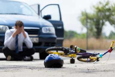 Driver after car accident