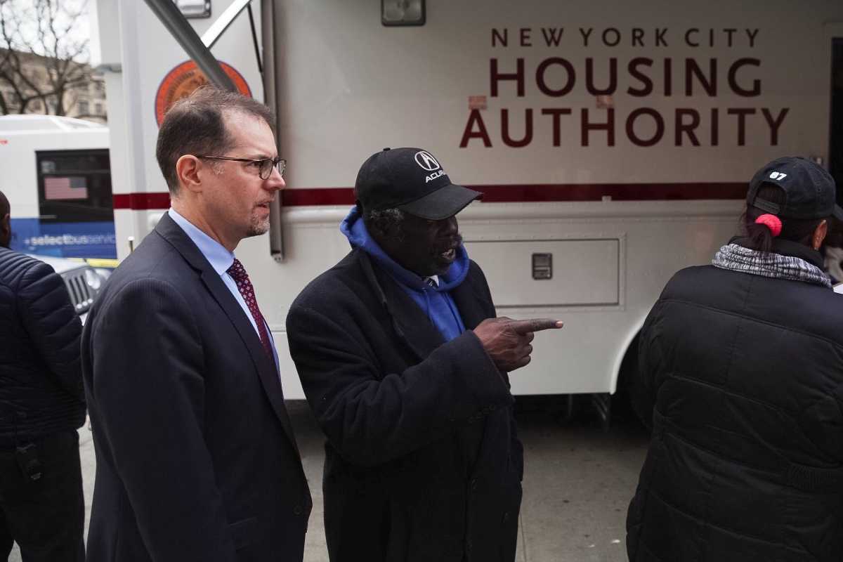 Councilman Levine with NYC Housing Authority staff