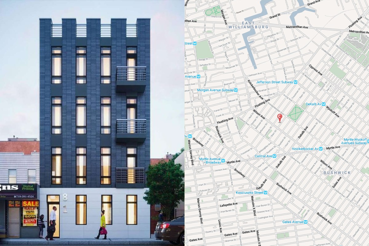 Through the Housing Connect Lottery you can get a one-bedroom apartment at 81 Starr Street in Bushwick for as little as a paltry $2000 per month. Photo from Google maps.