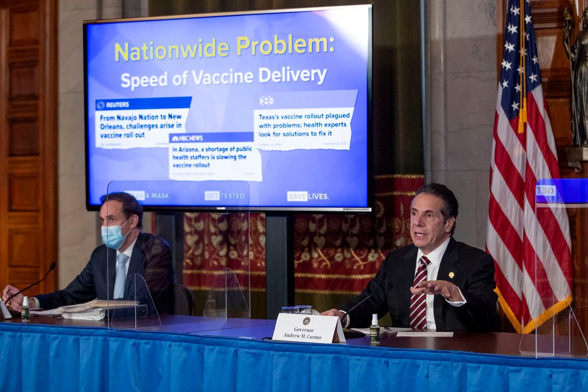 Governor Andrew M. Cuomo provides a coronavirus update from the Red Room at the State Capitol.