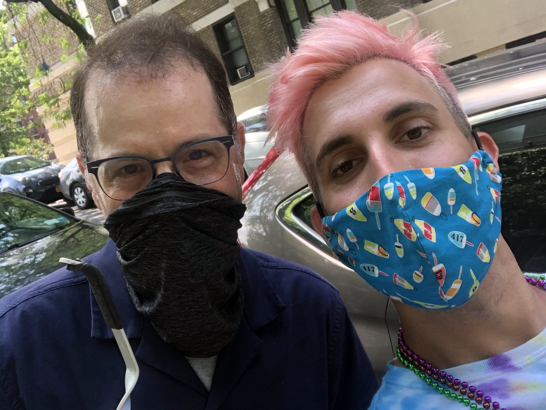 A selfie photo of Mark Levine and Cummings