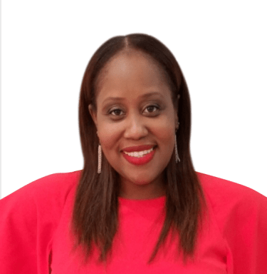 Marsha pink headshot white background
