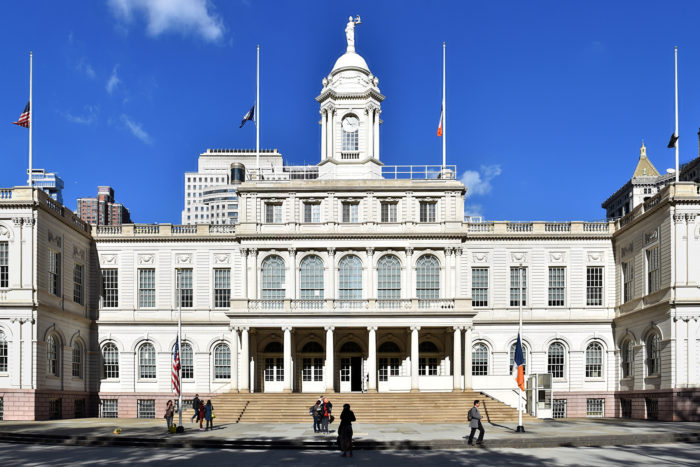 New York City Hall (credit: MusikAnimal, Wikimedia Commons)a