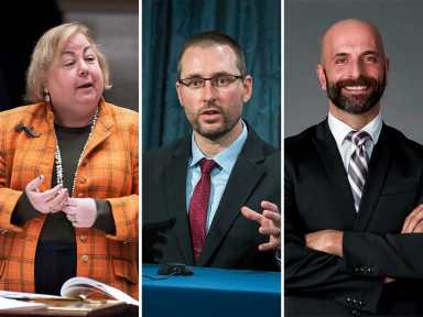 Photo Montage of Liz Krueger, Ted Long, and Demetre Daskalakis