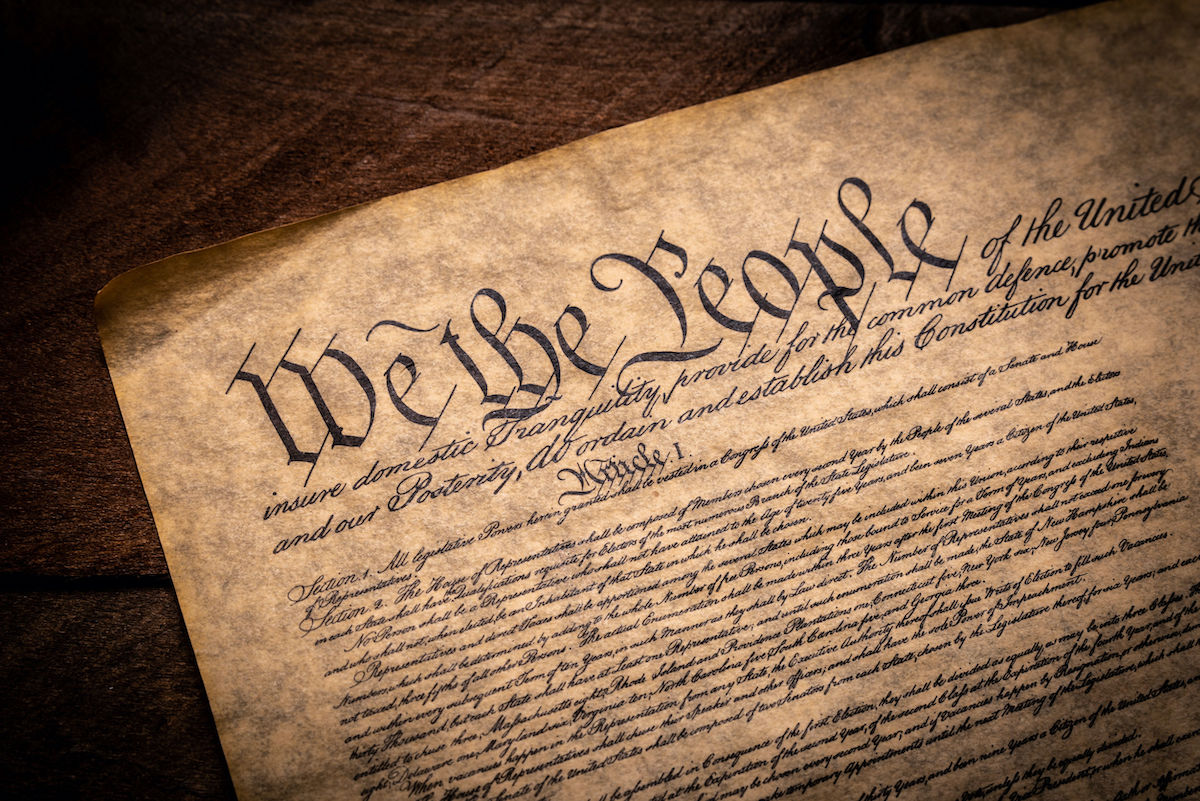 A copy of the constitution of the United States of America