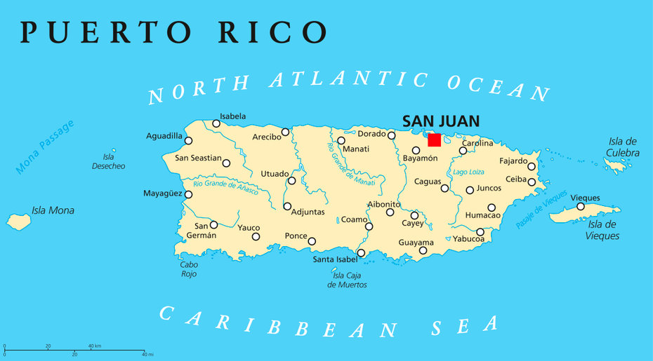 Puerto Rico Political Map