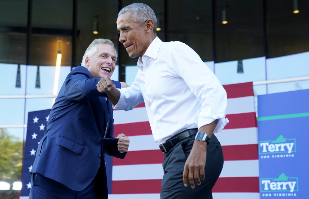 Campaign rally for Virginia Democratic gubernatorial candidate Terry McAuliffe in Richmond