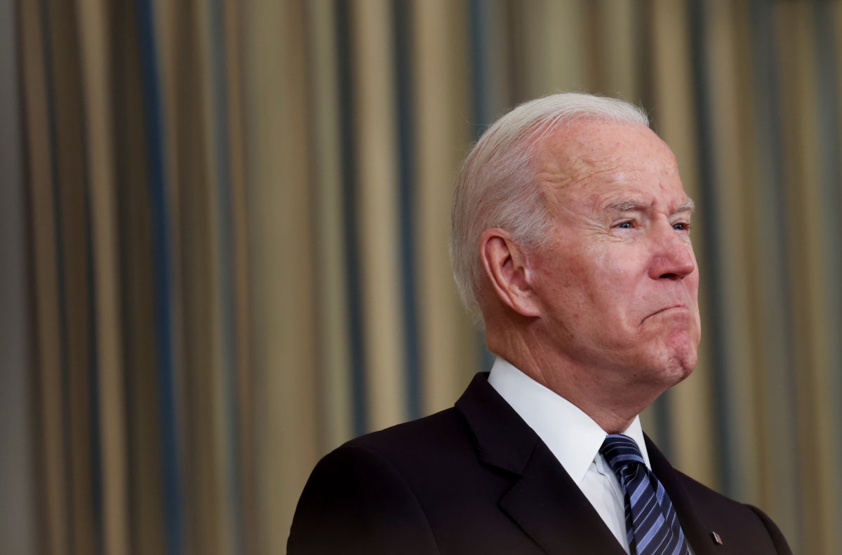 FILE PHOTO: U.S. President Joe Biden delivers remarks on the October jobs report at the White House