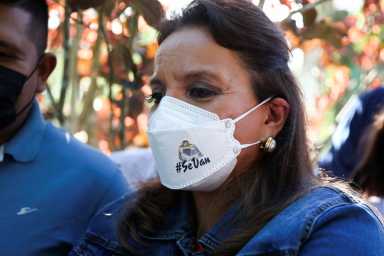 FILE PHOTO: Xiomara Castro, presidential candidate of the Liberty and Refoundation Party (LIBRE) casts her vote in Catacamas