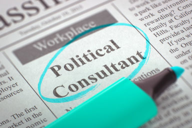 Political Consultant Job Vacancy. 3D.