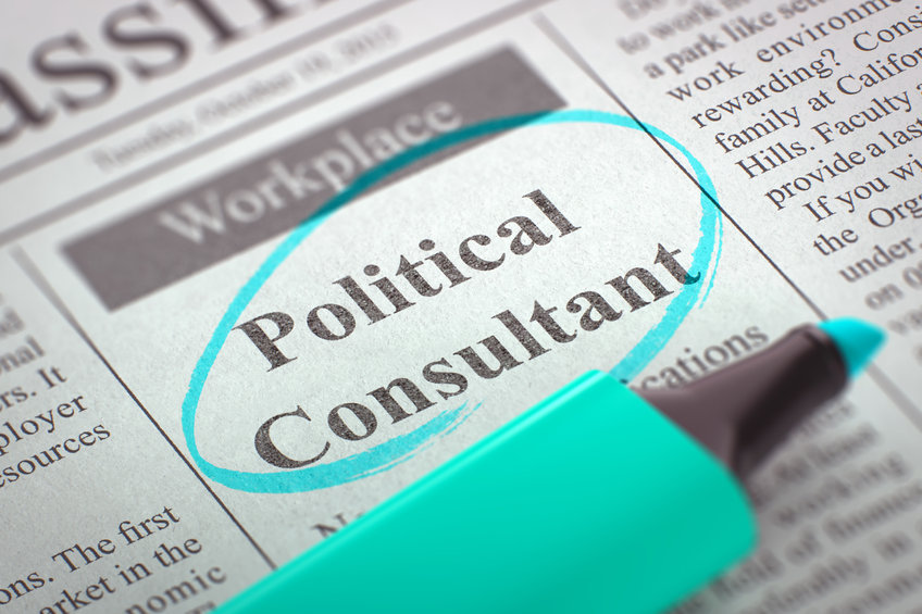 Political Consultant Job Vacancy. 3D.