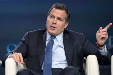 FILE PHOTO: David McCormick, President Bridgewater Associates, speaks on a panel at the annual Skybridge Alternatives Conference (SALT) in Las Vegas