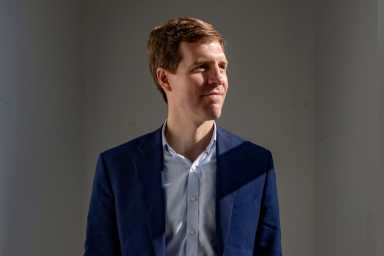 FILE PHOTO: PA senate candidate Lamb campaigns in Montgomery County