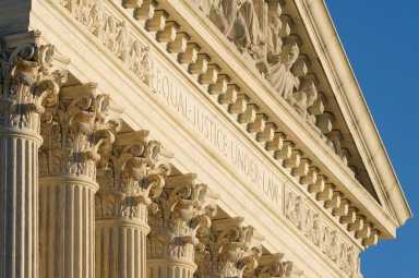 The U.S. Supreme Court stands in Washington