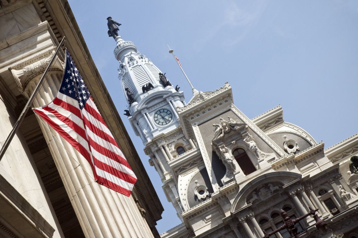 Philadelphia city hall from Broad Street