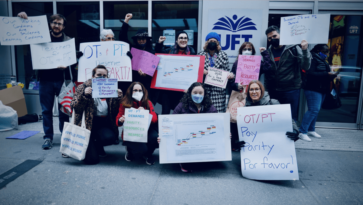 Public school occupational and physical therapists reject the new UFT