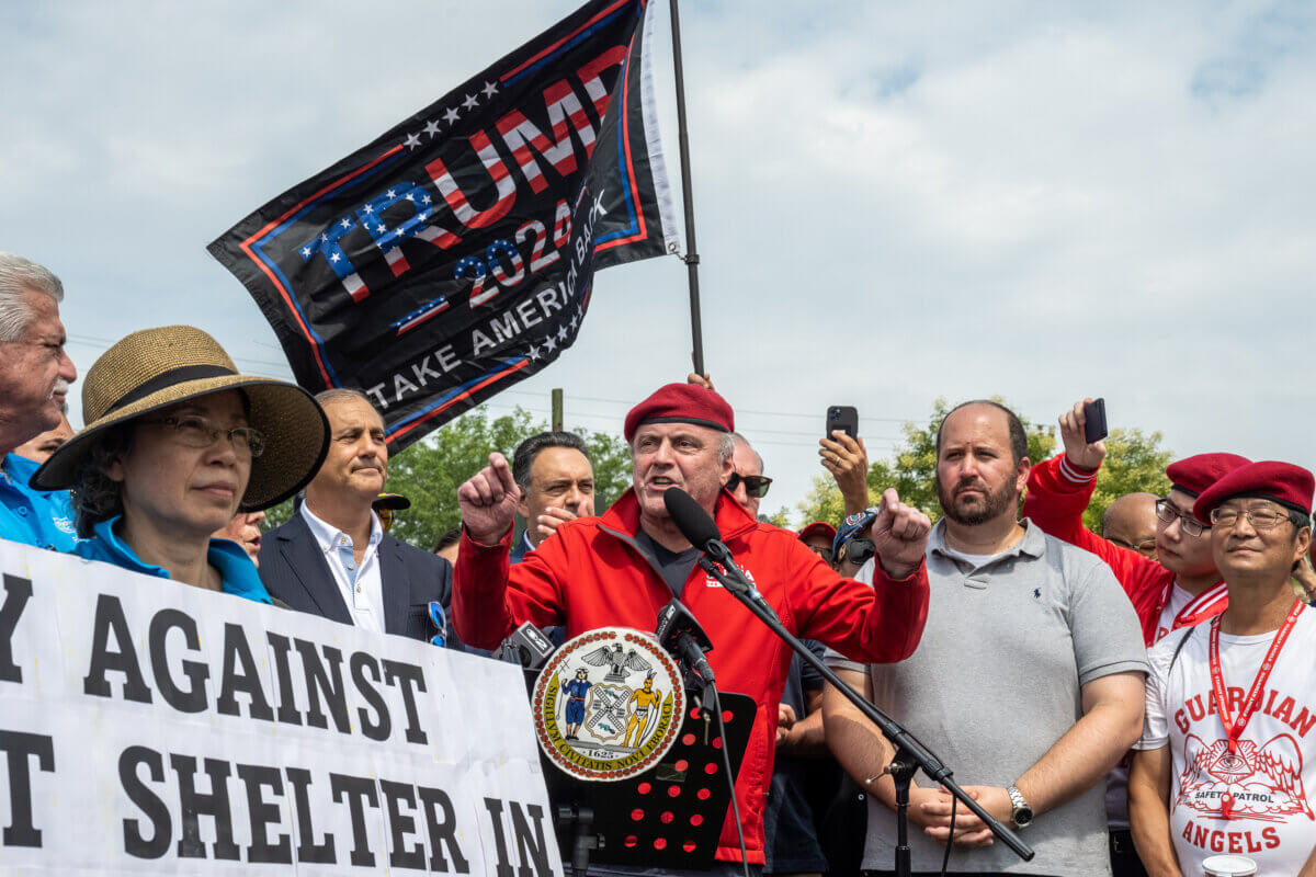 Amid slew of migrant protests, Sliwa vows to challenge Adams again in 2025